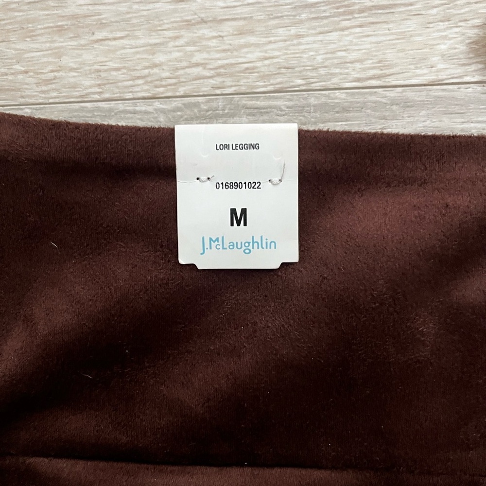 NWT J McLaughlin Women’s Lori Legging Mocha Faux Suede High Waist Pants - Medium - Picture 5 of 7
